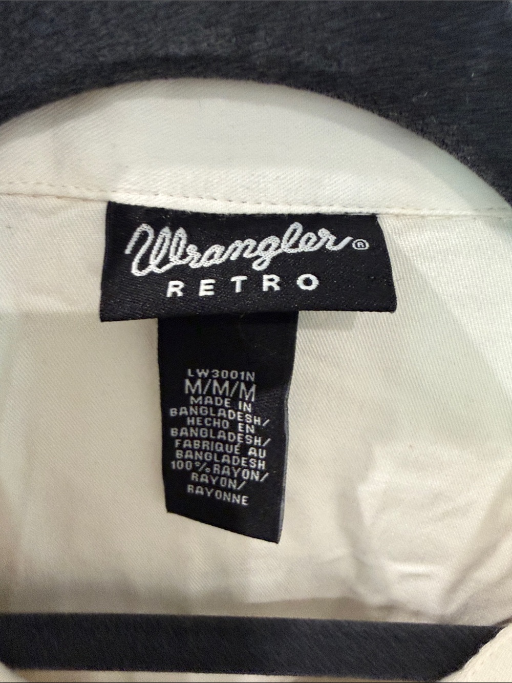 Wrangler Navy Paisley Western Pearl Snap Shirt with Cream Yoke - Picture 2 of 7